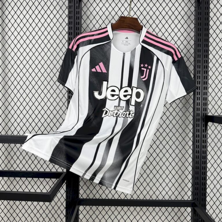 Mens Juventus 2025/26 Home With New Sponsors Jersey