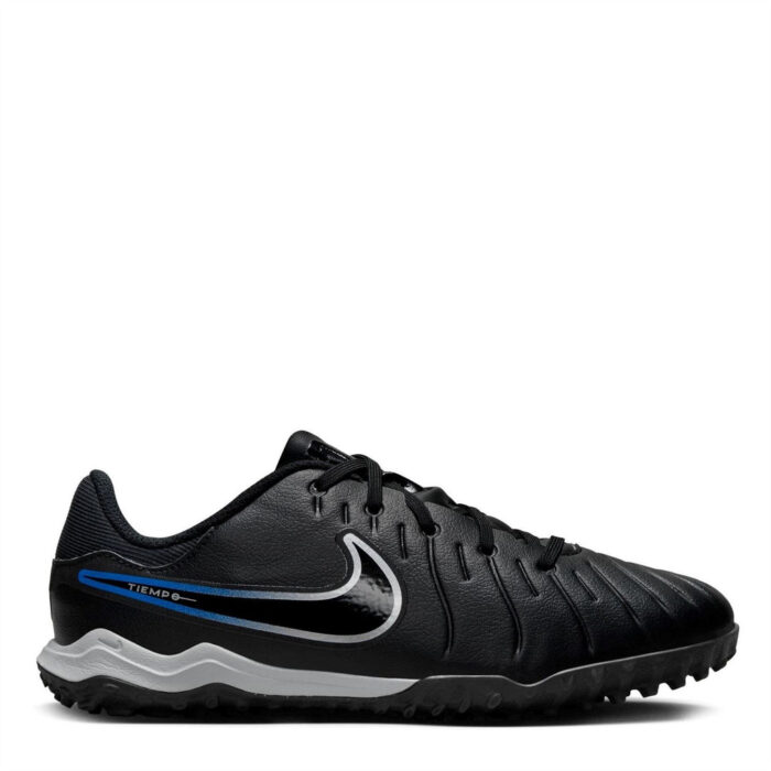 Nike Tiempo Legend 10 Junior Turf Football Boots – Black/Chrome - Image 7