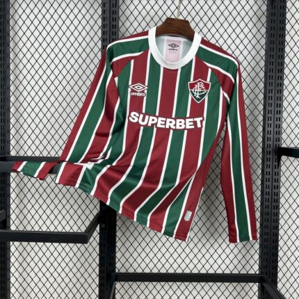 Mens Fluminense 2025/26 Home Long Sleeve Jersey