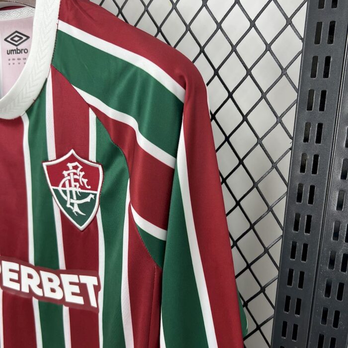 Mens Fluminense 2025/26 Home Long Sleeve Jersey 3