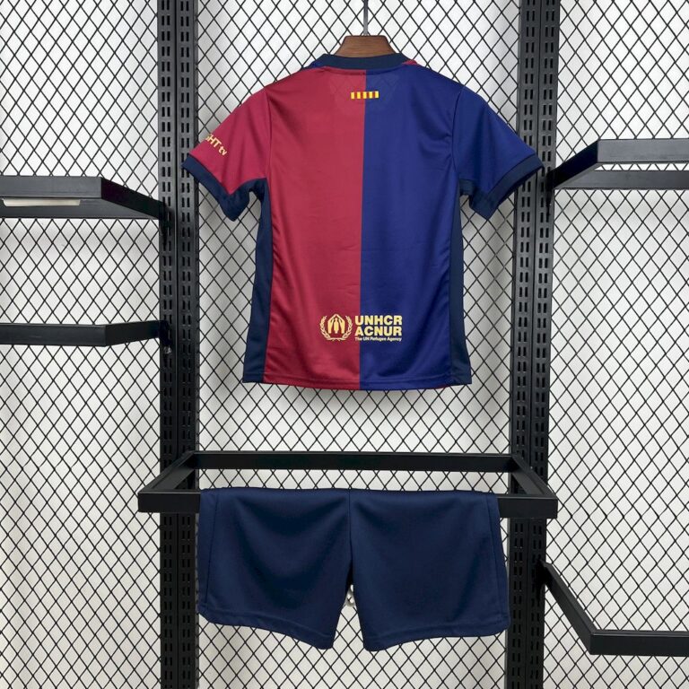 Kids Barcelona 2024/25 Home Travis Scott Edition Kit 1