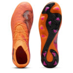 Puma Future 8 Firm Ground Football Boots – Orange/Black – view 3