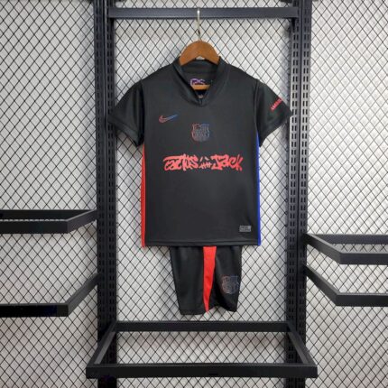 Kids Barcelona 2024/25 Travis Scott Edition Away Kit