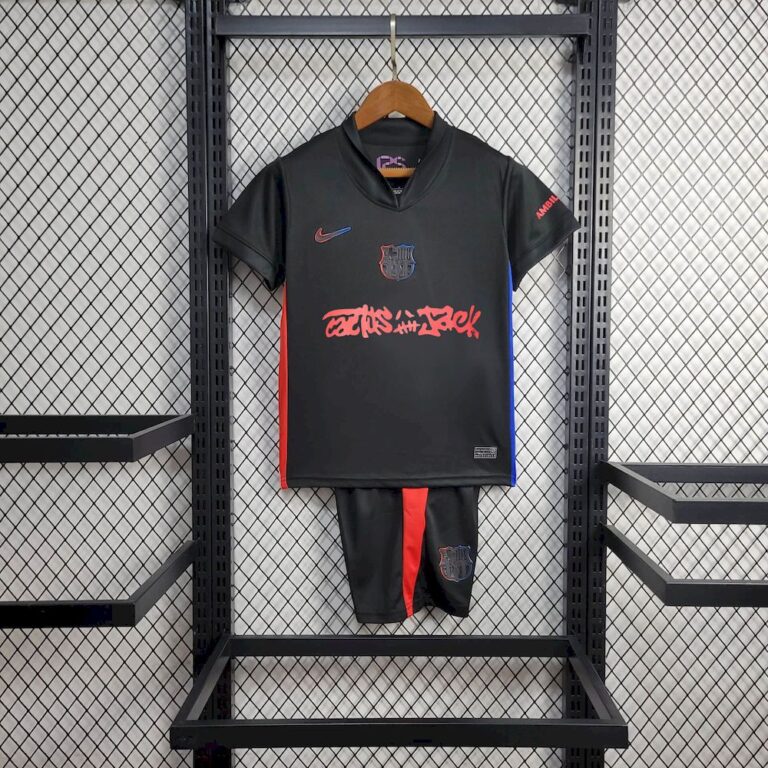 Kids Barcelona 2024/25 Travis Scott Edition Away Kit