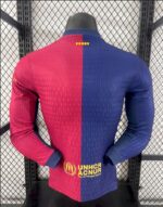 Mens Barcelona 2024/25 Travis Scott Edition Home Long Sleeve Jersey Player Version 1