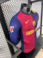 Mens Barcelona 2024/25 Travis Scott Edition Home Long Sleeve Jersey Player Version 3