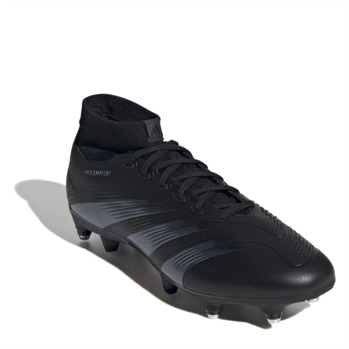 adidas Predator 24 Soft Ground Football Boots – Black/Black – view 3