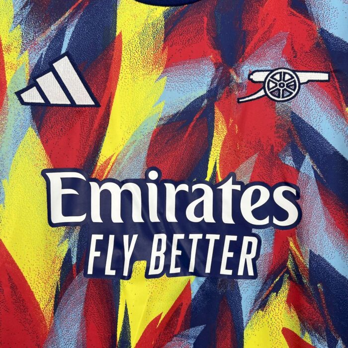 Mens Arsenal 2025/26 Colorful Pre-Match Jersey 4