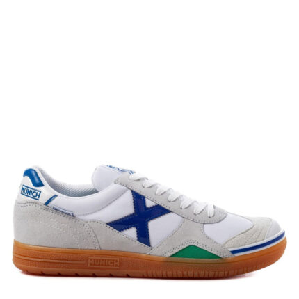 Munich Gresca Indoor Football Boots – White/Blue