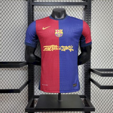 Mens Barcelona 2024/25 Travis Scott Edition Home Jersey Player Version