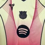 Mens Barcelona 2025/26 yellow pink Jersey (With Champions League) 3