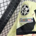 Mens Barcelona 2025/26 yellow pink Jersey (With Champions League) 2