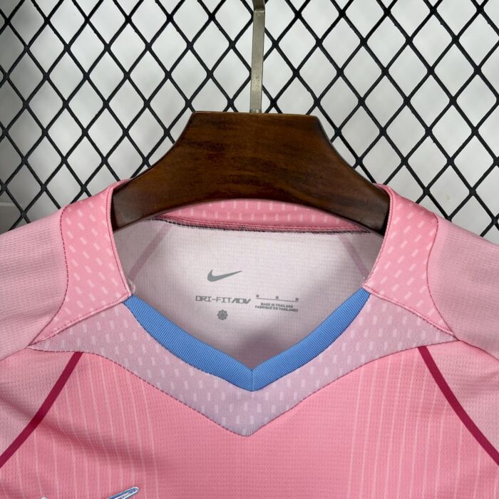 Mens Barcelona 2025/26 pink Jersey (With Champions League) 6