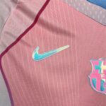 Mens Barcelona 2025/26 pink Jersey (With Champions League) 5