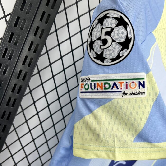 Mens Barcelona 2025/26 blue Jersey (With Champions League) 2