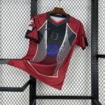 Mens Barcelona 2025/26 Black and red Jersey (With Champions League)