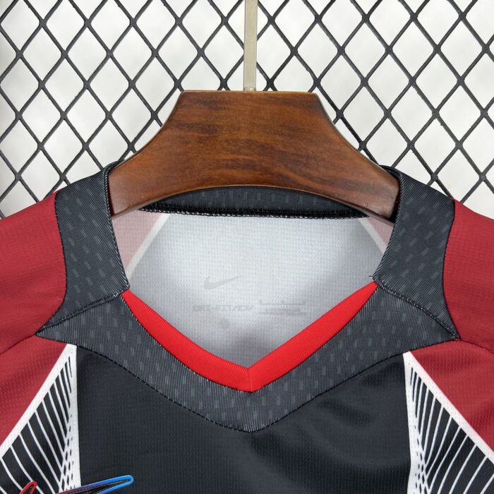 Mens Barcelona 2025/26 Black and red Jersey (With Champions League) 5