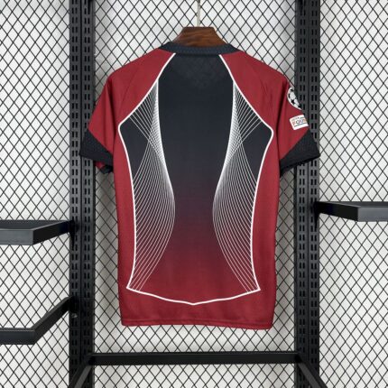 Mens Barcelona 2025/26 Black and red Jersey (With Champions League) 1