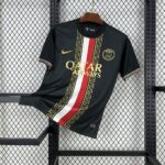 Mens Paris Saint-Germain 2025/26 Black and Gold EditionJersey