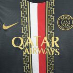 Mens Paris Saint-Germain 2025/26 Black and Gold EditionJersey 4