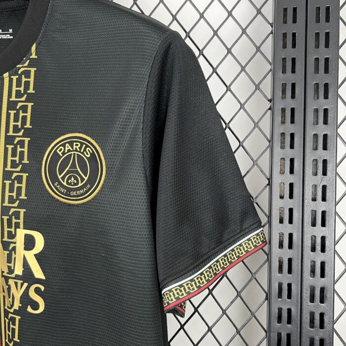 Mens Paris Saint-Germain 2025/26 Black and Gold EditionJersey 2