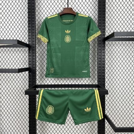 Kids Mexico 2025/26 Gold- Green Kit