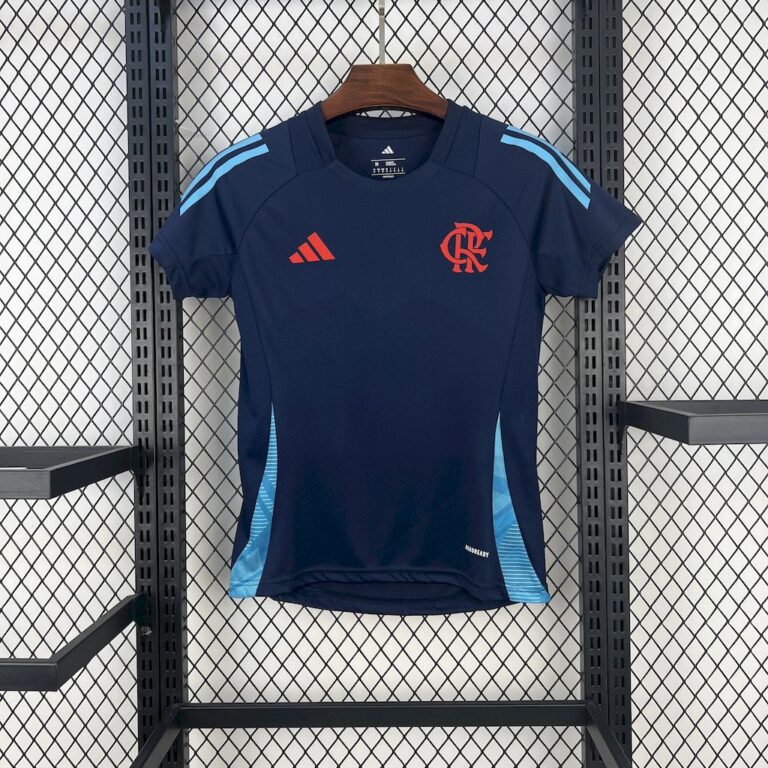Womens Flamengo 2025/26 Pre-Match Wear Dark Blue Jersey