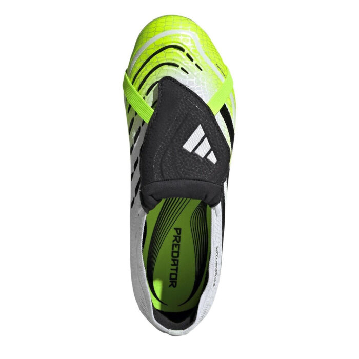 adidas Predator Junior Firm Ground Football Boots – White/Blk/Lemon – view 5