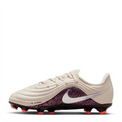 Nike Tiempo Junior Firm Ground Football Boots – Burgundy/Print – view 2