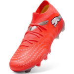 Puma Future 9 Firm Ground Football Boots – Red/Silver – view 6