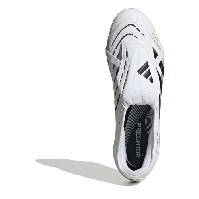 adidas Predator Firm Ground Football Boots – White/Blk/Gold – view 5