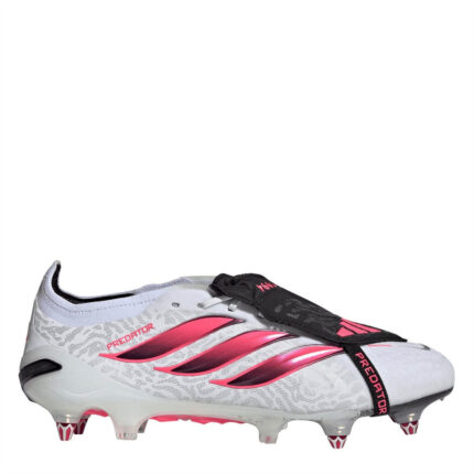 adidas Predator Soft Ground Football Boots – White/Coral