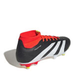 adidas Predator 24 Soft Ground Football Boots – Black/White/Red – view 4