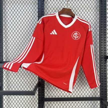Mens S.C Internacional 2025/26 Home Long Sleeve Jersey