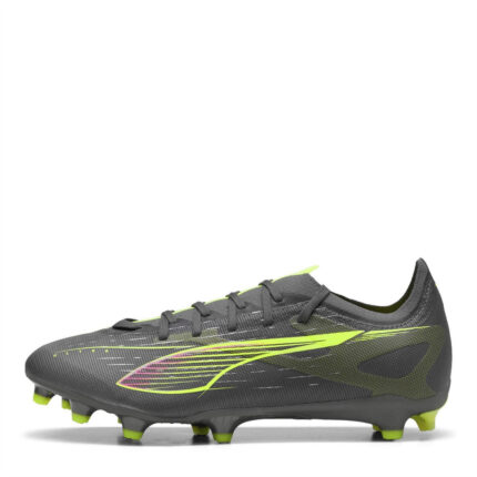 Puma Ultra 5 Firm Ground Football Boots – Silver/Yellow – view 2