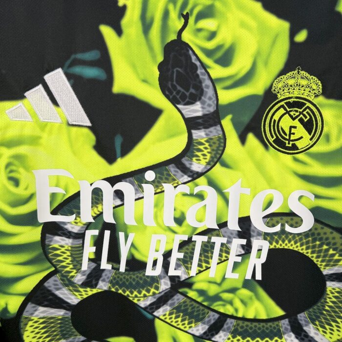 Mens Real Madrid 2025/26 Green Rose Bamboo Leaf Green Jersey 3