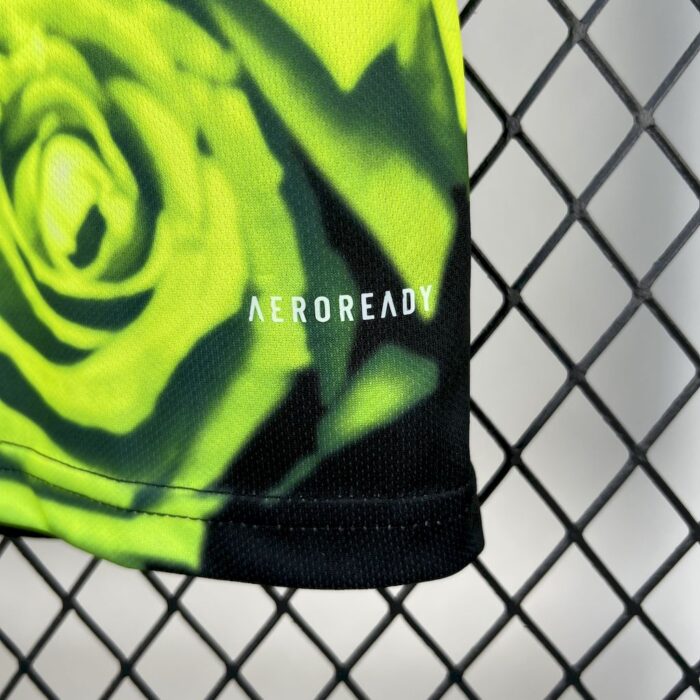 Mens Real Madrid 2025/26 Green Rose Bamboo Leaf Green Jersey 2
