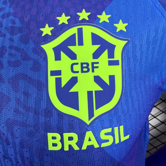 Mens Brazil 2025/26 Away Long Sleeve Jersey Player Version 7
