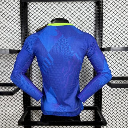 Mens Brazil 2025/26 Away Long Sleeve Jersey Player Version 1