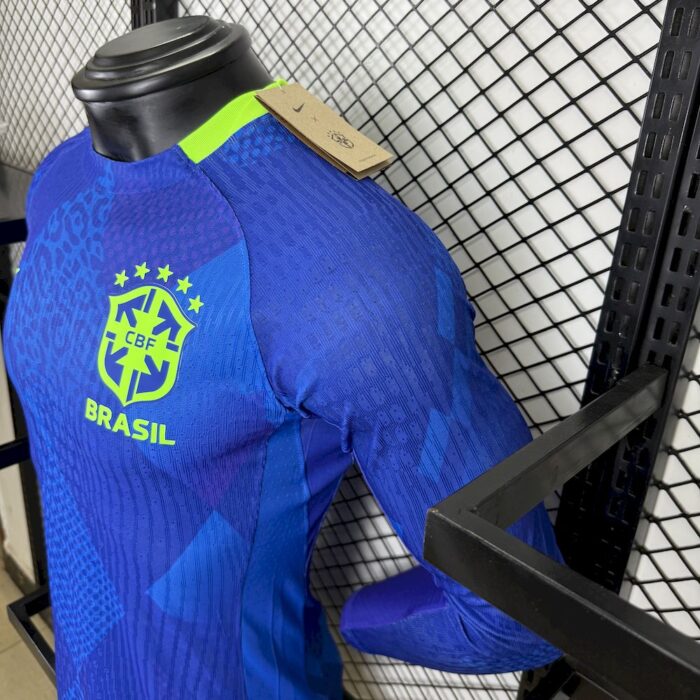 Mens Brazil 2025/26 Away Long Sleeve Jersey Player Version 5