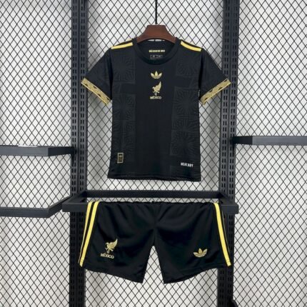 Kids Mexico 2025/26 Gold- Black Kit