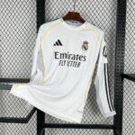 Mens Real Madrid 2025/26 Home Long Sleeve Jersey