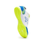 Kelme Precision Low Top Indoor Football Boots – White-Blue-Lime – view 3