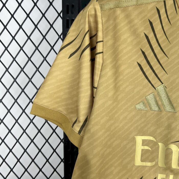 Mens Real Madrid 2025/26 Pre-Match Gold Jersey 5