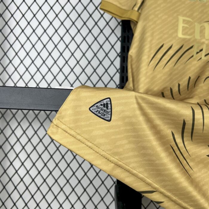 Mens Real Madrid 2025/26 Pre-Match Gold Jersey 3