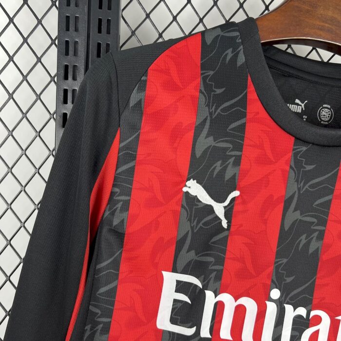 Mens AC Milan 2025/26 Home Long Sleeve Jersey 6