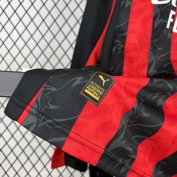 Mens AC Milan 2025/26 Home Long Sleeve Jersey 4