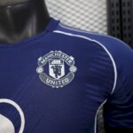 Mens Manchester United 2025/26 Blue Shirt Player Edition 4