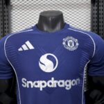 Mens Manchester United 2025/26 Blue Shirt Player Edition 3
