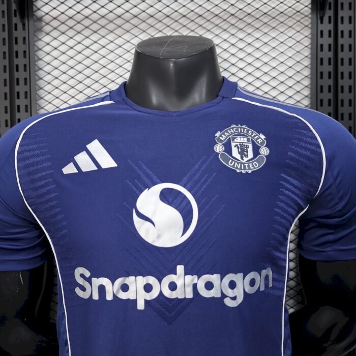 Mens Manchester United 2025/26 Blue Shirt Player Edition 3